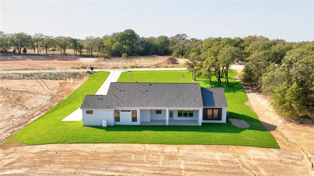 Aerial view featuring a rural view