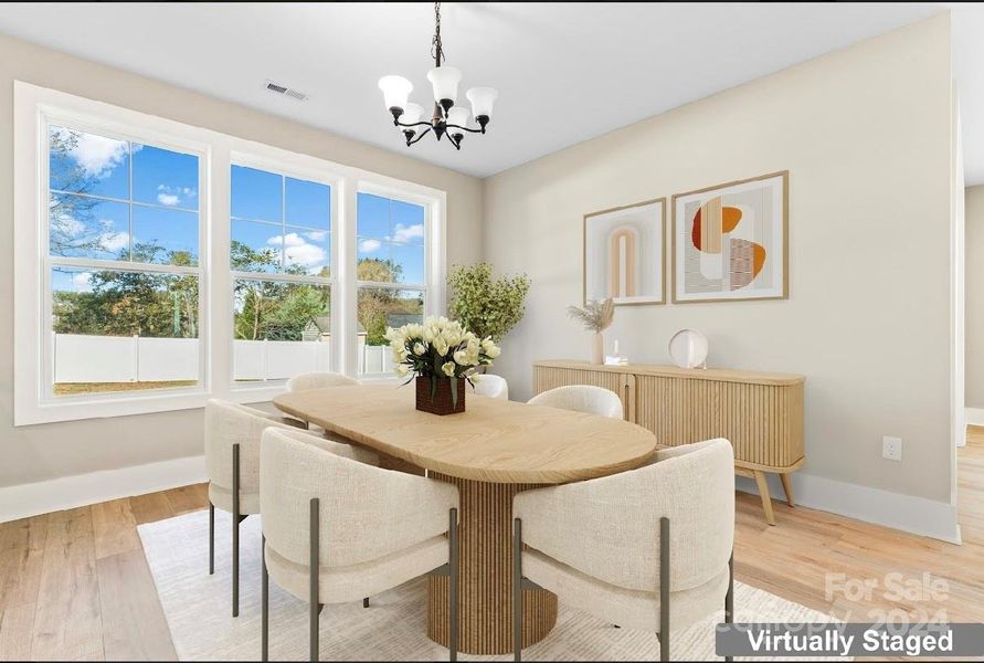 Virtually Staged Dining Area