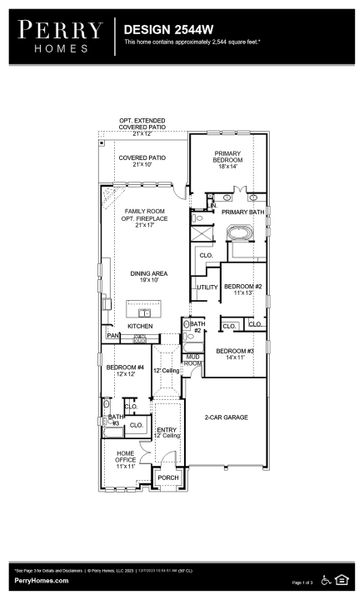 Floor Plan for 2544W
