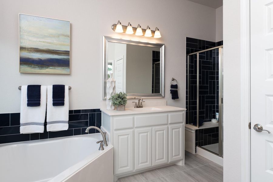 Primary Bathroom | Concept 2267 at Lovers Landing in Forney, TX by Landsea Homes
