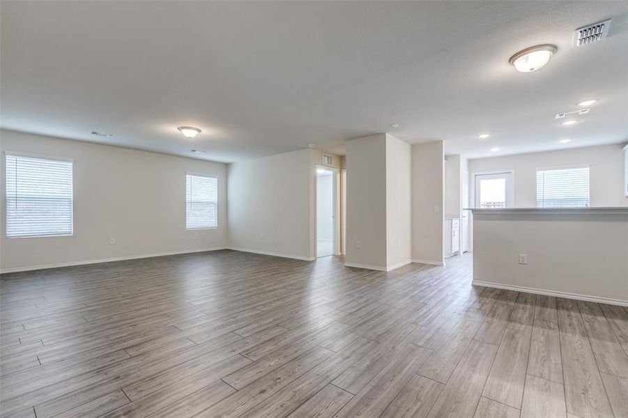 Spare room featuring light hardwood / wood-style flooring