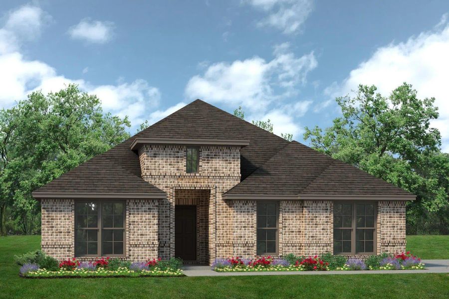 Elevation B with Outswing | Concept 2186 at Summer Crest in Fort Worth, TX by Landsea Homes
