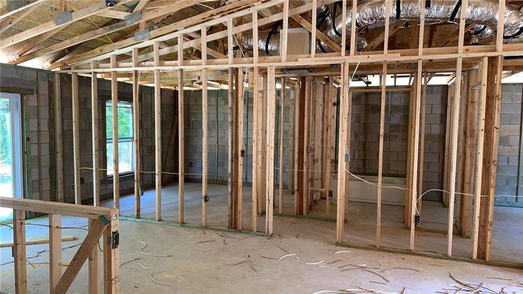 Actual Kitchen/Dining under construction