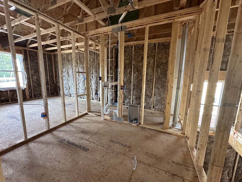 Laundry Room Construction Progress