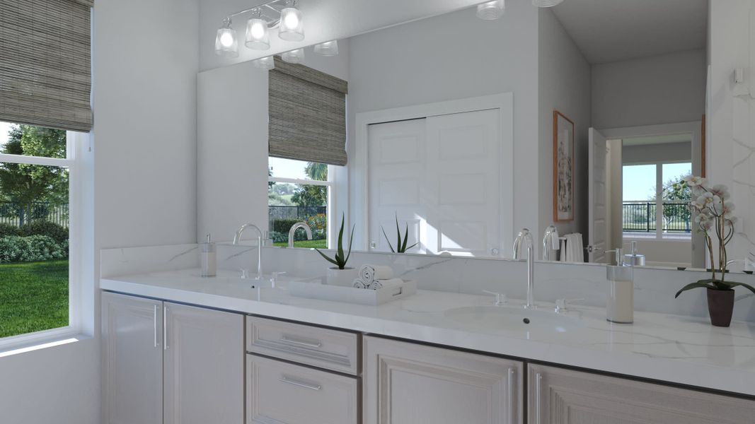 Primary Bathroom | Palisade | Courtyards at Waterstone | New homes in Palm Bay, FL | Landsea Homes
