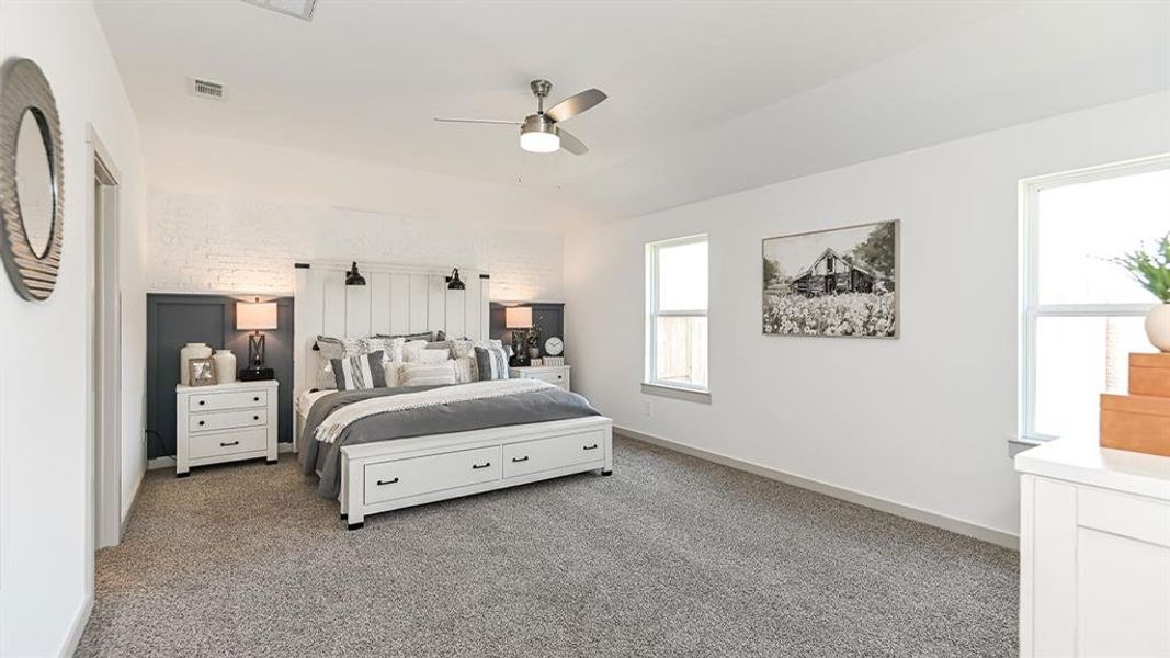 Discover the Huge Primary Suite that is tucked away for your Privacy from all other 3 Guest Bedrooms and Main Living Area! **Image Representative of Plan Only and May Vary as Built**