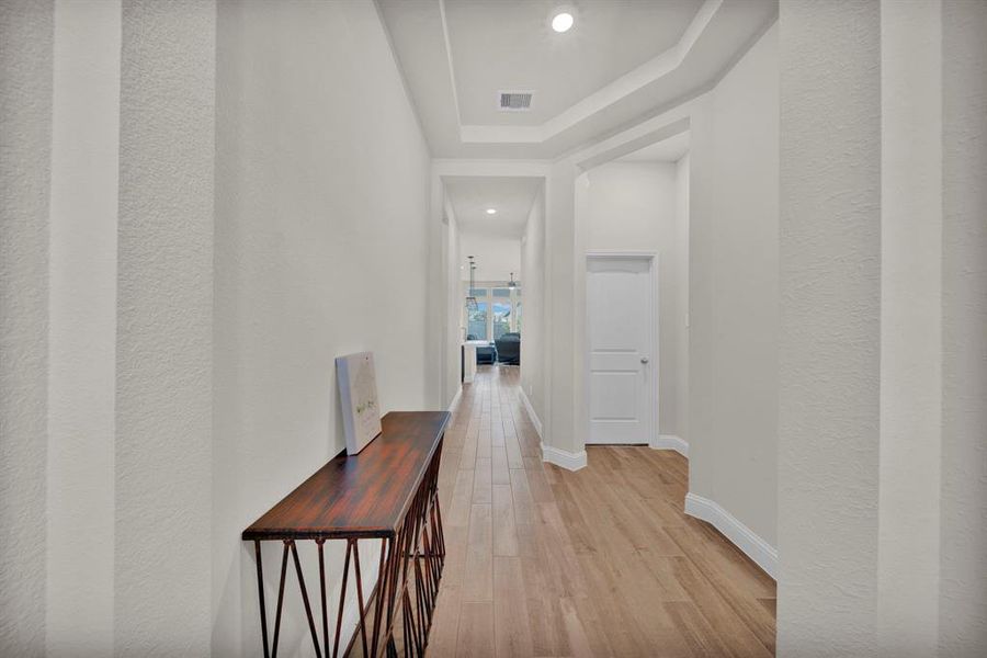 Entry hall to bedrooms, utility and living area