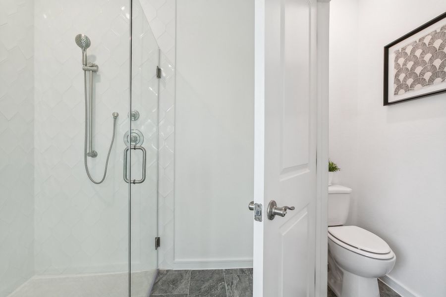 Separate shower in primary bath