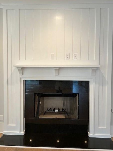 Interior details with dark wood-type flooring