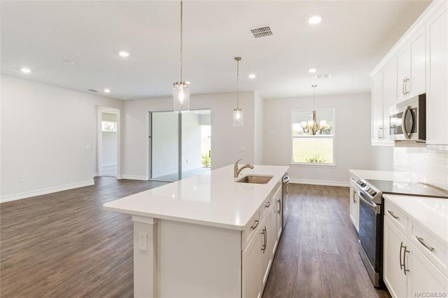 Nice and bright recessed lights throughout the home