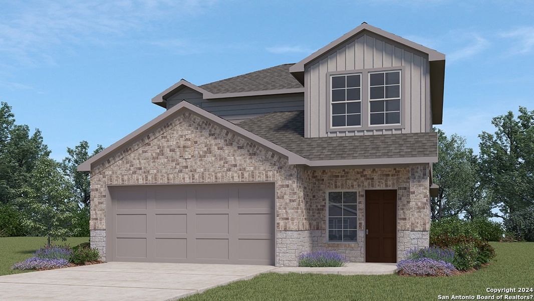 New construction Single-Family house 15615 Mint Patch Meadow, Von Ormy, TX 78073 Jasmine- photo