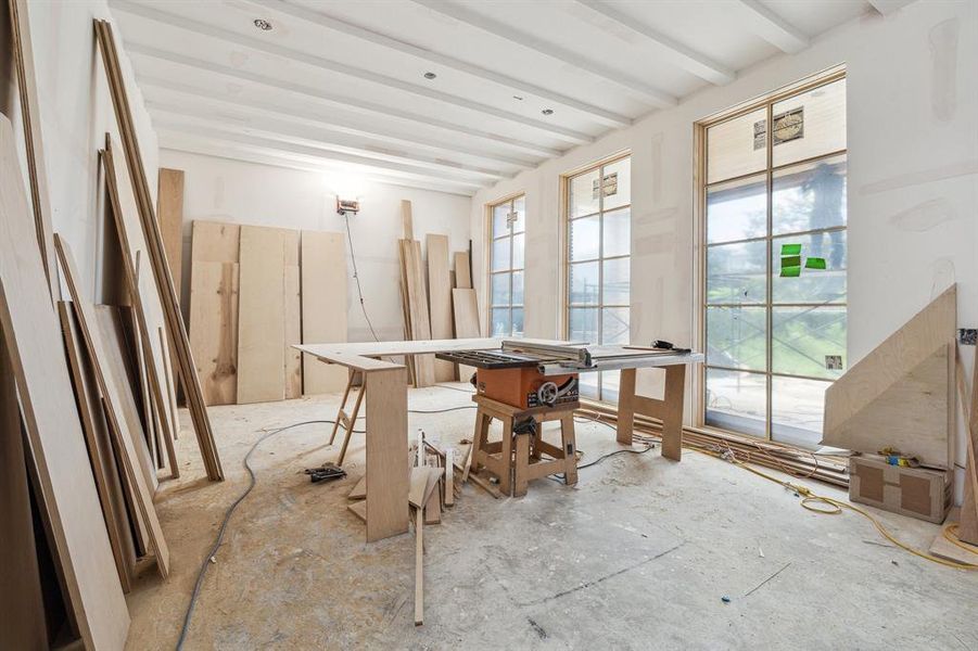 Construction of the Formal Dining Room.