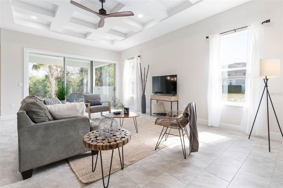 Spacious Living room with lots of natural light