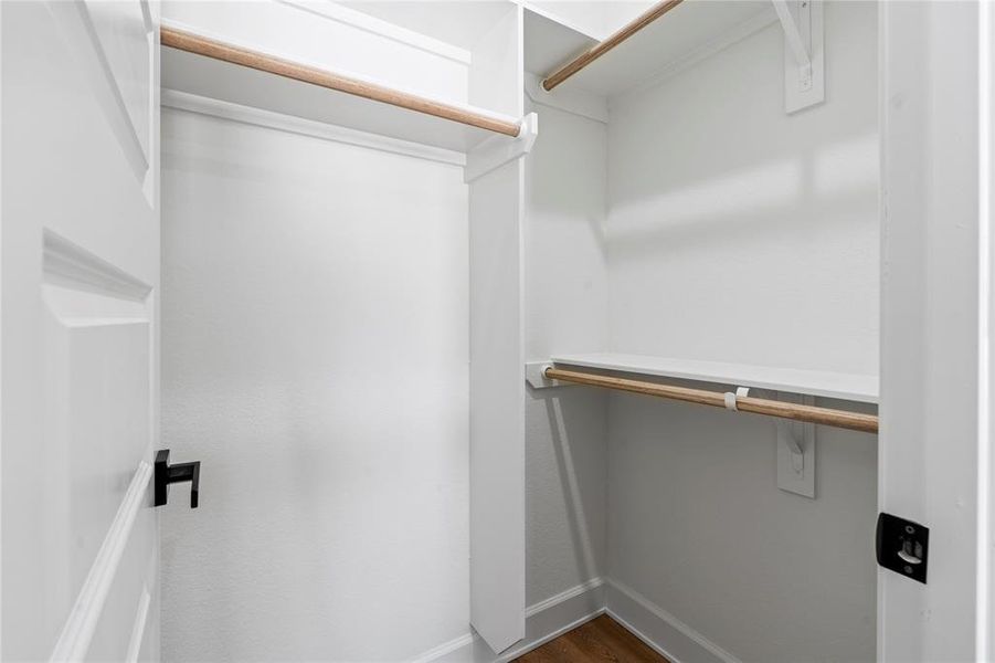 Each bedroom features a spacious walk-in closet, offering ample storage and organization space for your personal belongings.