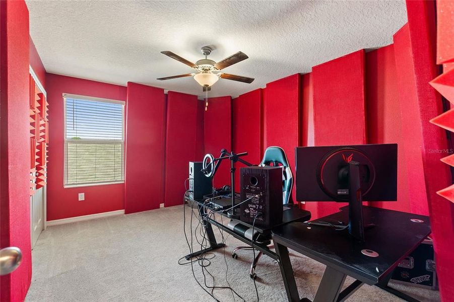 Upstairs bedroom 5 used as a media room