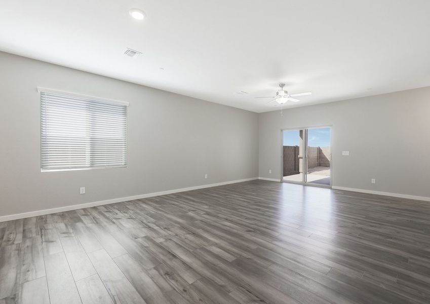 Expansive living room creates the perfect space for lounging.