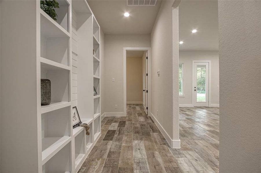 Wonderful built ins located in hallway