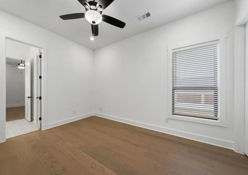 The secondary bedrooms in this home are the perfect space for children's bedrooms or guest rooms.