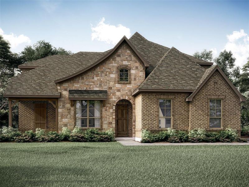 New construction Single-Family house 5409 Rutherford Drive, Midlothian, TX 76065 Jackson - Side Entry- photo