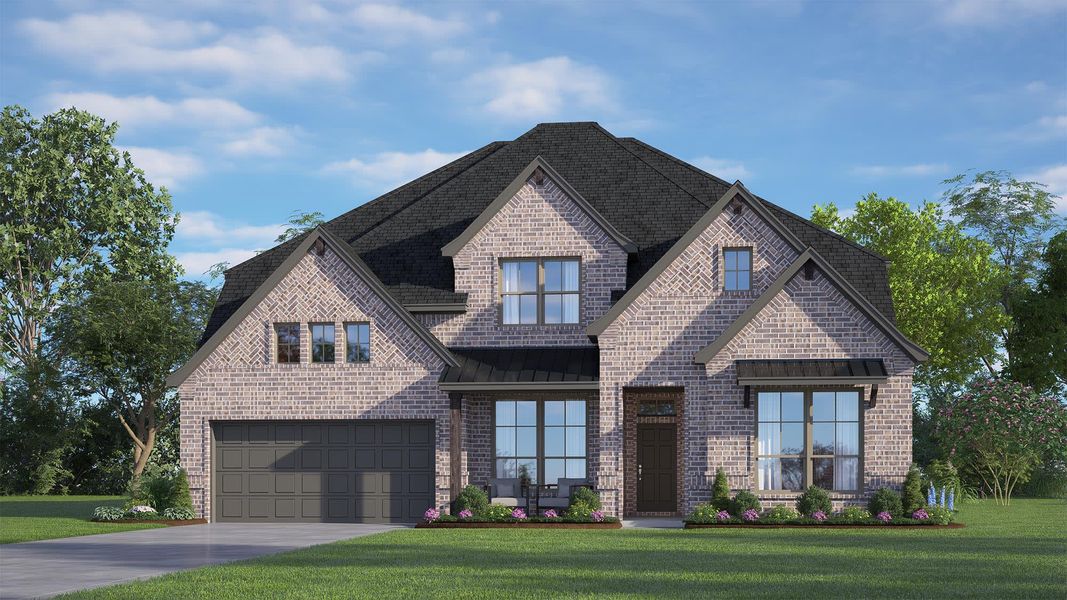 Elevation D | Concept 3473 at Coyote Crossing in Godley, TX by Landsea Homes