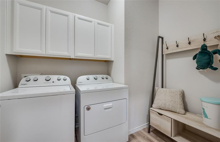 Spacious laundry room *Photos of furnished model. Not actual home. Representative of floor plan. Some options and features may vary.