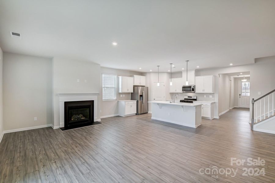 Representative gathering  room and kitchen