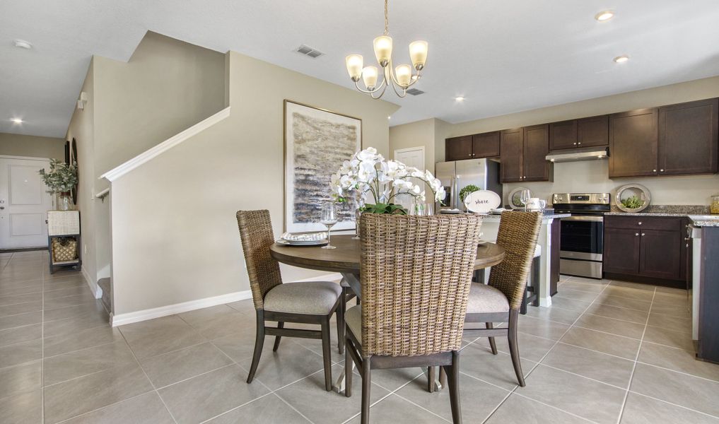 Dining area for meals with family