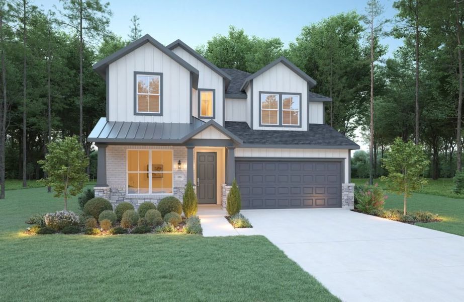 New construction Single-Family house Elm, 2803 Parthenon Place, Roman Forest, TX 77357 - photo