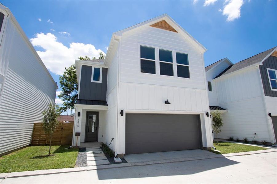 Front Exterior of a completed home from Phase 1: 6315 Wheatley St