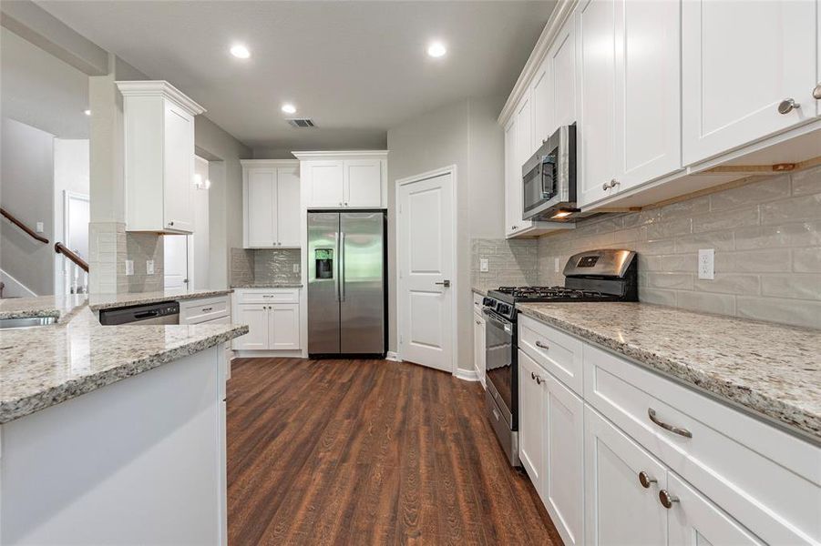 Open corridor style kitchen