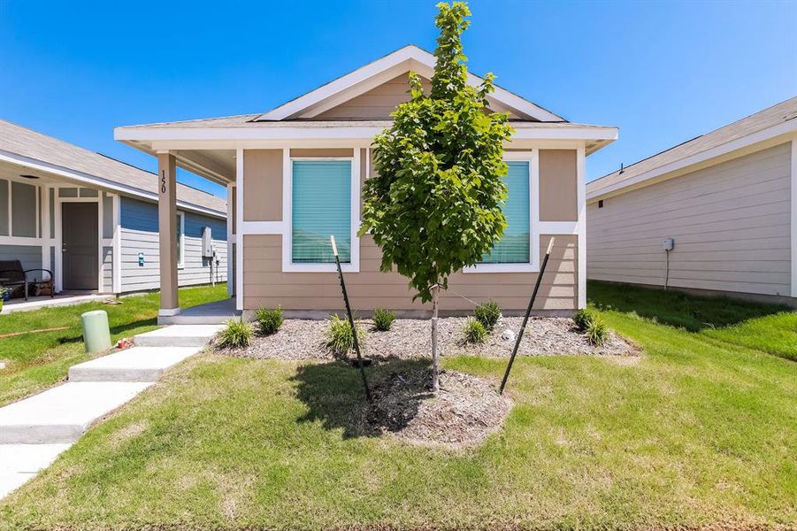 View of front facade with front lawn