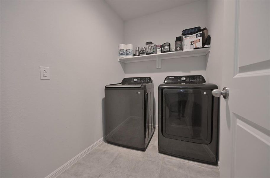 Tiled Laundry Room