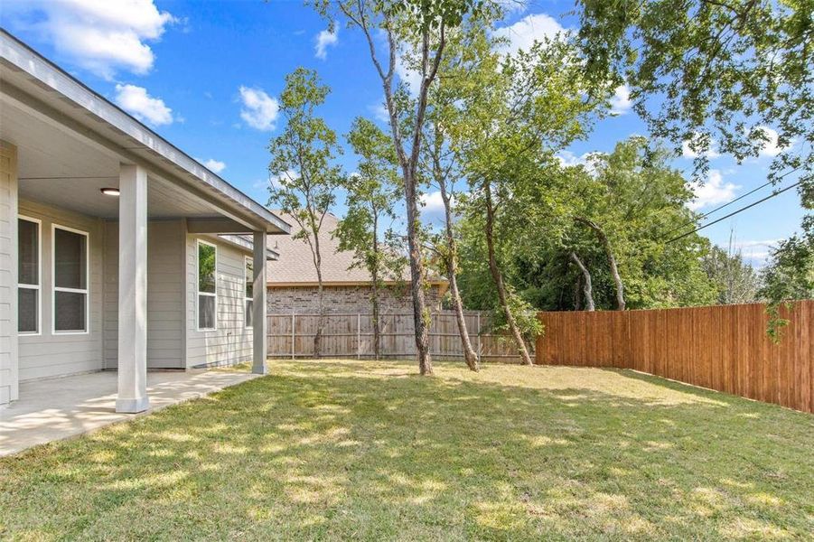 View of yard featuring a patio