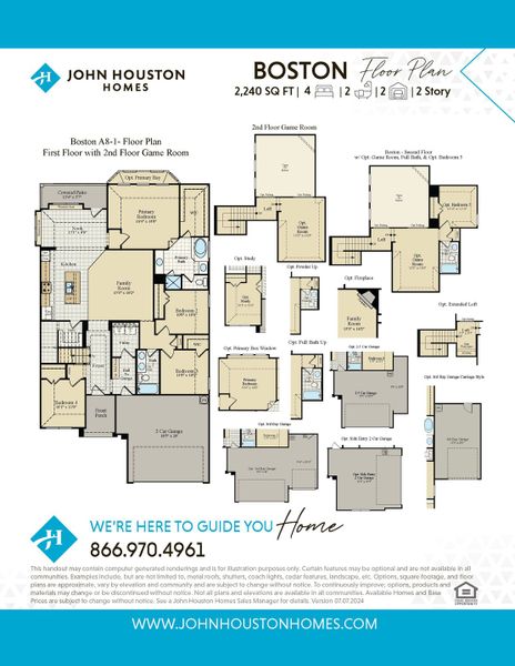 Boston A8-1Floor Plan W/ Game Room