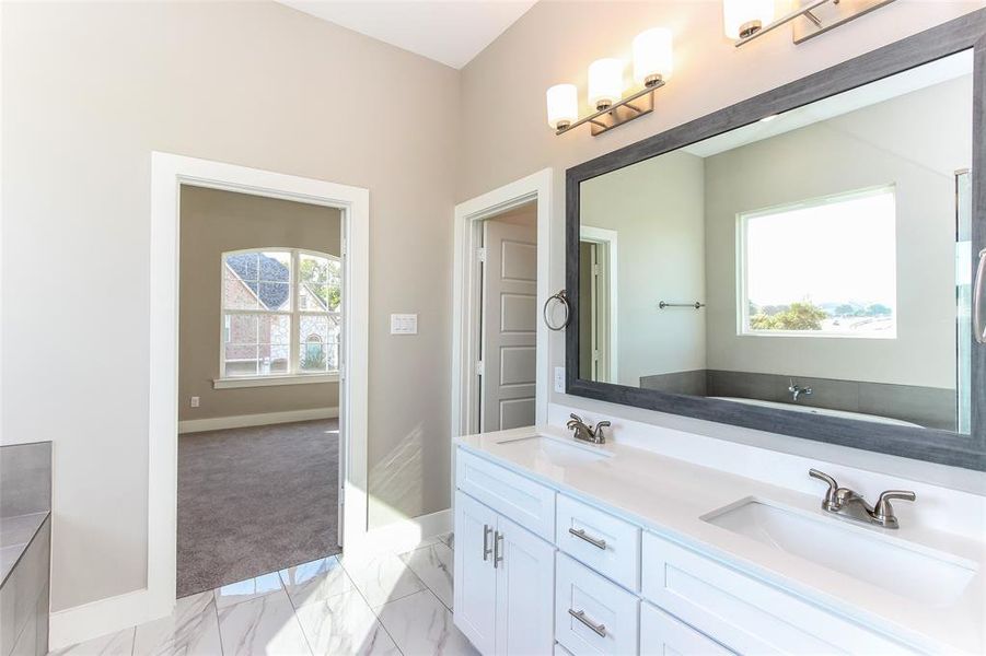 Bathroom featuring vanity