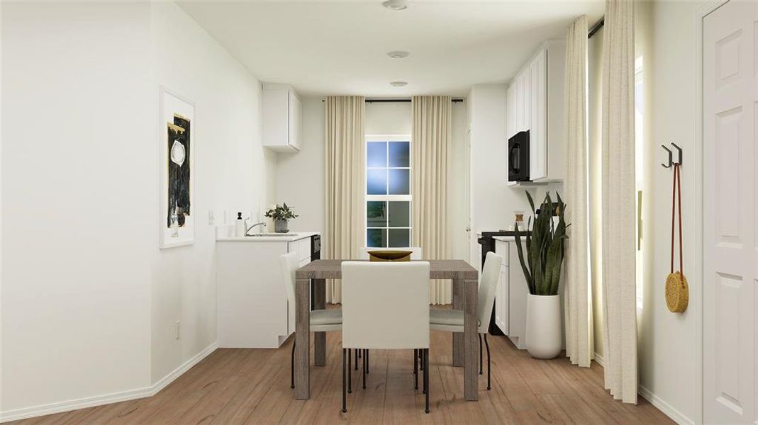 Dining room featuring light hardwood / wood-style floors