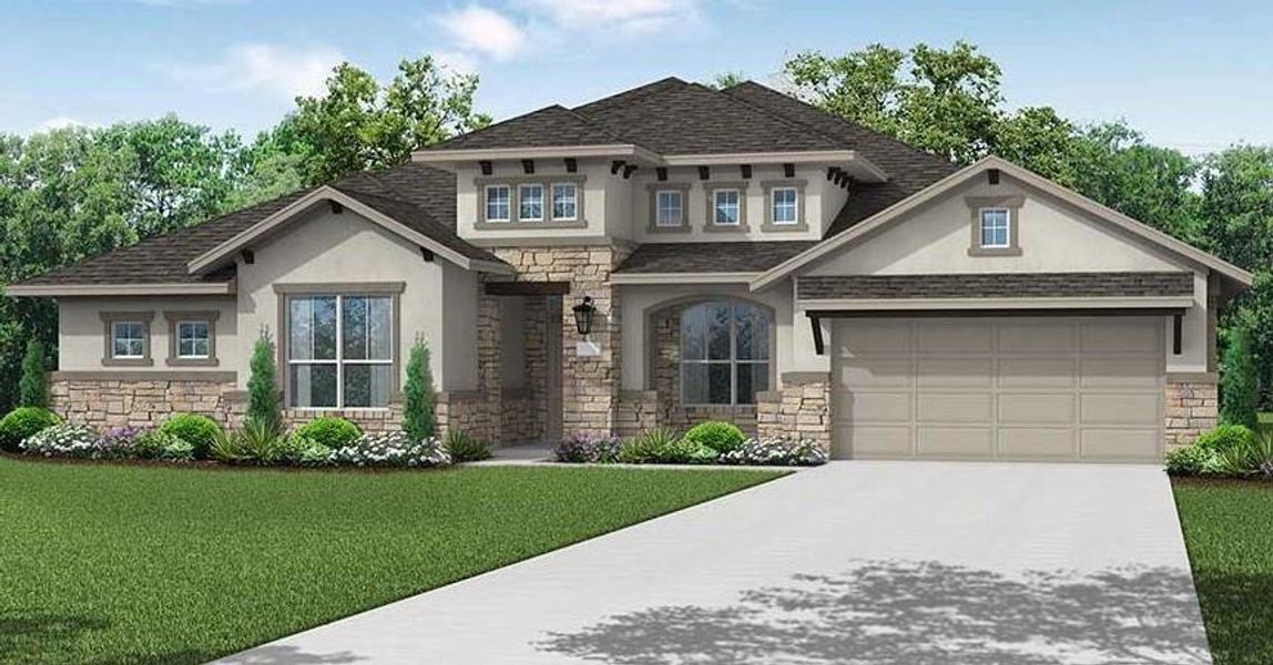 New construction Single-Family house 1133 Blanket Flower Dr, Georgetown, TX 78628 Newport (3142-CL-60)- photo