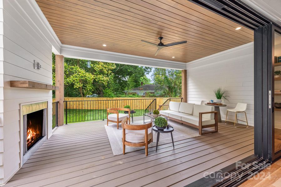 Sliding Glass Doors to the back porch