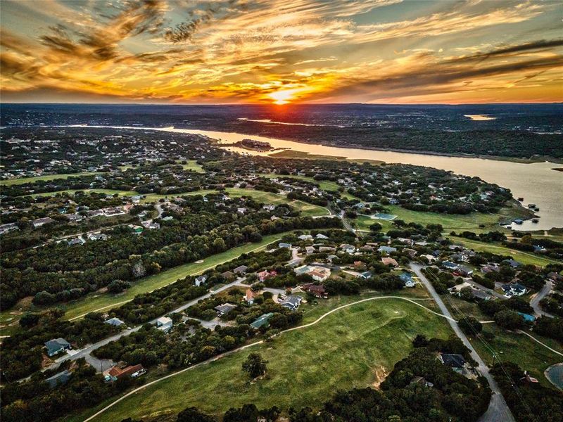 enjoy gorgeous sunsets from all over Lago Vista