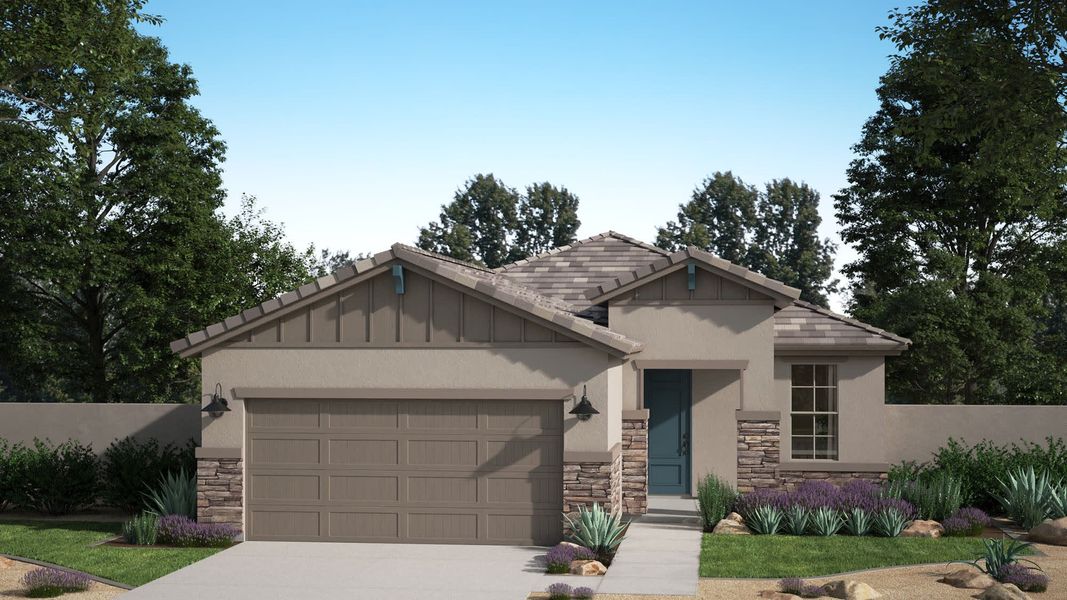 Craftsman Elevation with Optional Stone | Madera | Sunrise - Canyon Series | Surprise, AZ | Landsea Homes