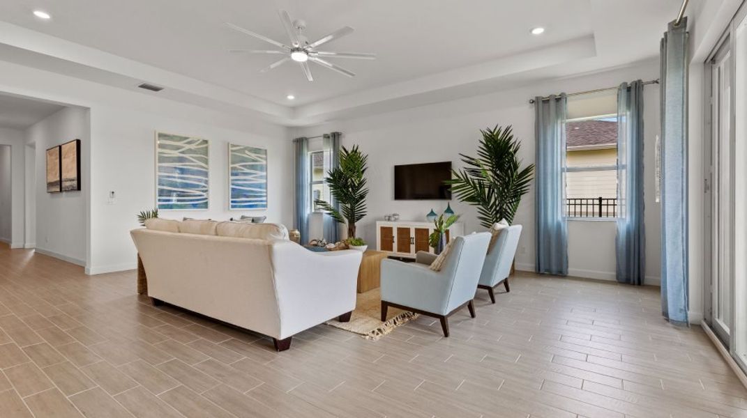 Living room tile in main living area