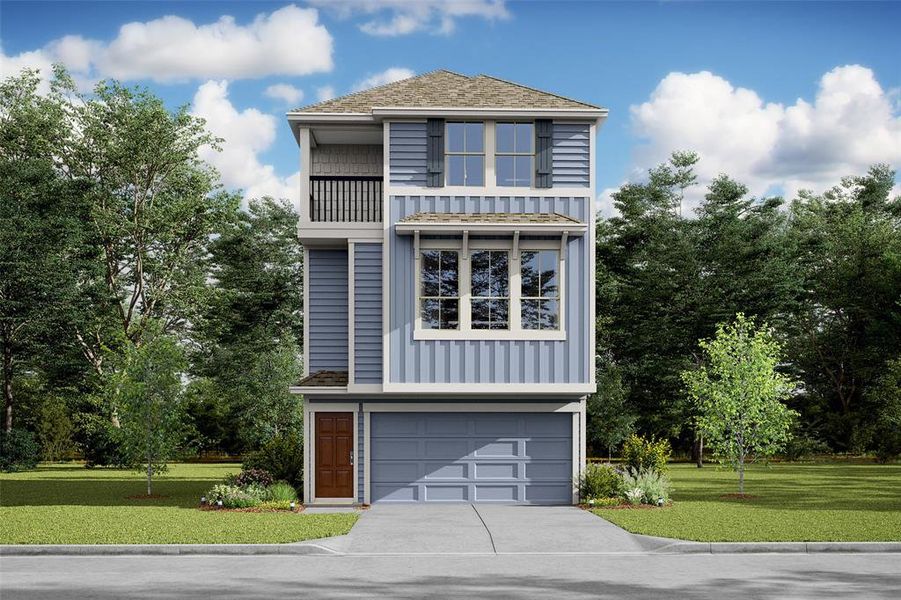 Gorgeous Lincoln II home design by K. Hovnanian Homes with elevation L in Kirby Landing. (*Artist rendering used for illustration purposes only.)