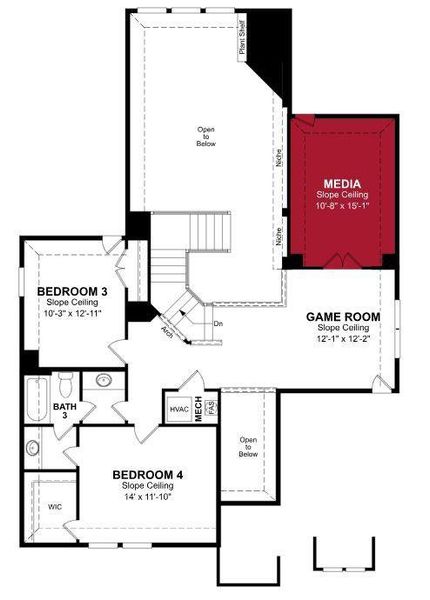 Beazer Homes Brookville Estates Summerfield Floorplan.