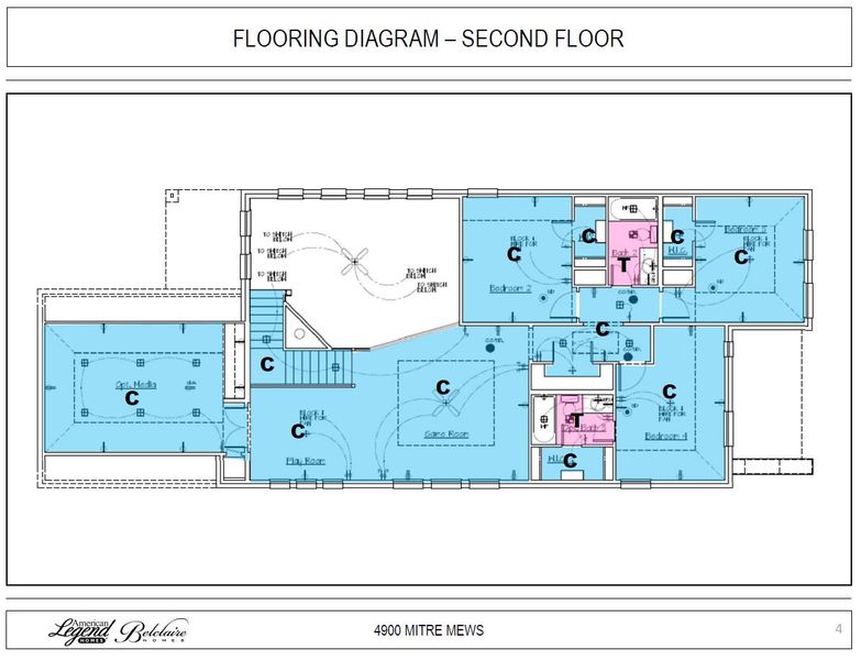 2nd Floor Flooring Diagram for 4900 Mitre Mews