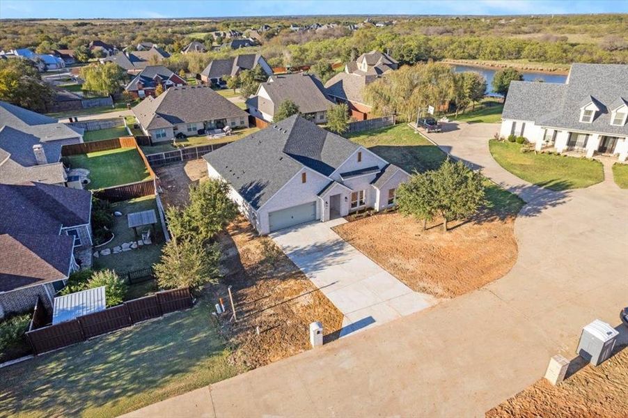 Birds eye view of property