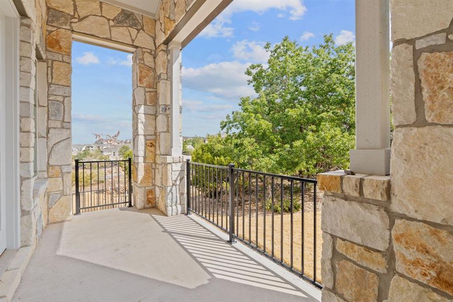 View from patio outside of primary bedroom