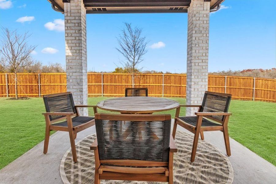 Covered Patio, Gutters, and Irrigation System