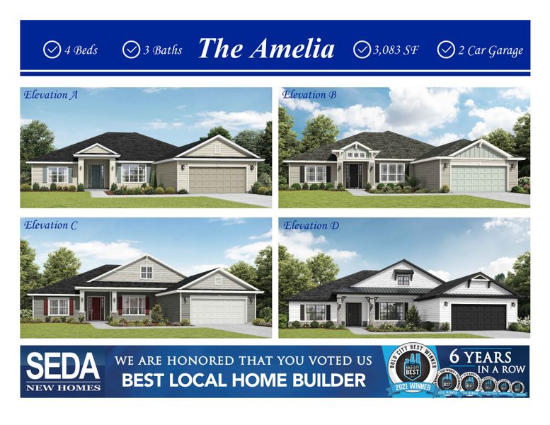New construction Single-Family house Amelia, 2439 Cabbage Hammock Road, Saint Augustine South, FL 32092 - photo