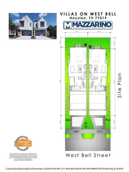 Please be aware that these plans are the property of the architect/builder designer that designed them not DUX Realty, Mazzarino Construction or 1211 W BELL LLC and are protected from reproduction and sharing under copyright law. These drawing are for general information only. Measurements, square footages and features are for illustrative marketing purposes. All information should be independently verified. Plans are subject to change without notification.