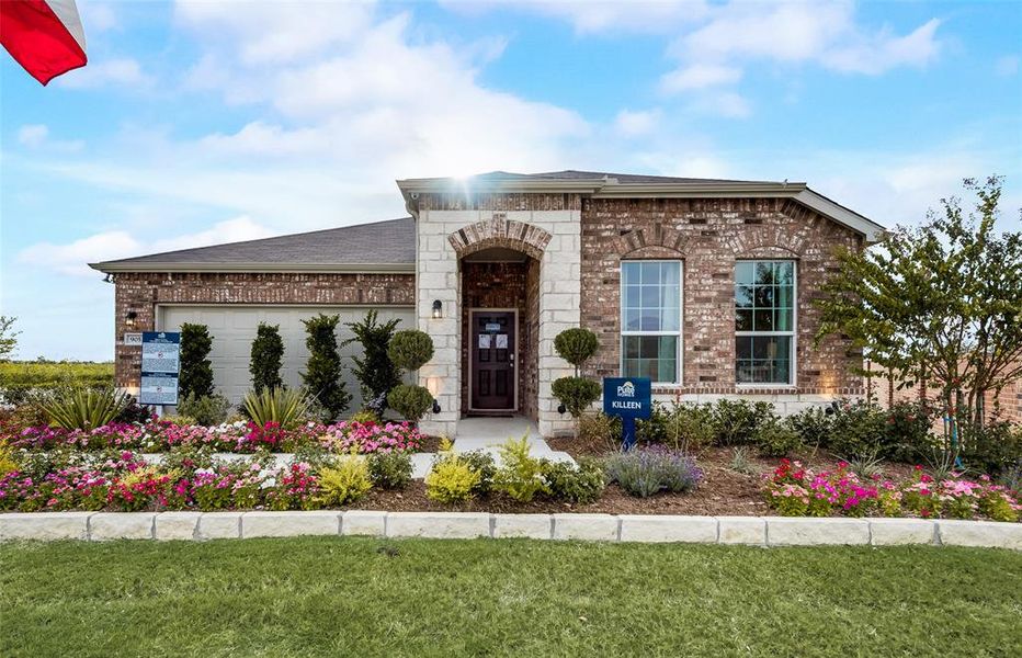 NEW CONSTRUCTION: Beautiful one-story home available at Ridgeview Farms in Fort Worth. *Real Home pictured, former model.